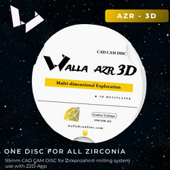 AZR 3D Multilayer Zirconia Disc - 95mm for Zirkonzahn Milling Machine