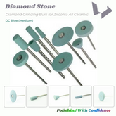 Diamond Stone for Zirconia Lithium Disilicate All Ceramic - (DC Series) Medium Blue Color