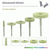 Diamond Stone for Zirconia Lithium Disilicate All Ceramic - (DY Series) Medium Yellow Color