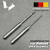 2.0 1.0mm ZrO2 CVD Diamond Coated Ball End Extended Reach Tool for Roland DWX Dry Mills