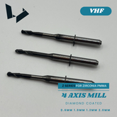 35mm Radius Cutter for ZIRCONIA (ZrO2 ) - VHF 4 Axis Milling Machine Compatible