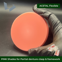 Acetal PMMA Disc Pink - for Partial Denture Clasp
