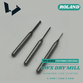 ZPB Series Diamond Liked Coated Ball End Tool for PMMA - Roland DWX Dry Mills Compatible