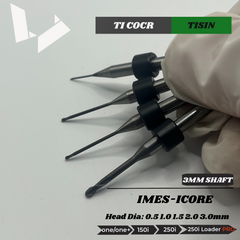3mm Shaft Titanium CoCr Milling Burs — imes icore (CORiTEC® 150i Pro / 250i Loader Pro) Milling Machine