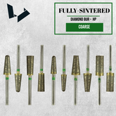 Coarse Fully Sintered Diamonds HP Bur - Green (100–120 Grit)