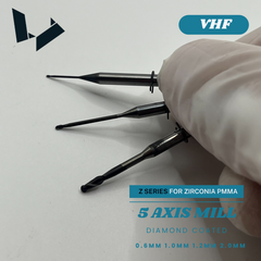 40mm Radius Cutter for ZIRCONIA (ZrO2 ) - VHF 5 Axis Milling Machine Compatible