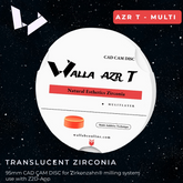 AZR T High Translucen Multilayer Zirconia Disc - 95mm for Zirkonzahn Milling Machine