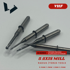 35mm Radius Cutter for NON-PRECIOUS ALLOYS (CoCr) & TITANIUM* - VHF 5 Axis Milling Machine Compatible