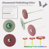 Diamond Polisher Disc for Zirconia & All Ceramics - Fine Red