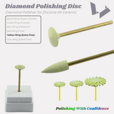 Diamond Polisher Disc for Zirconia & All Ceramics - Extra Fine Yellow