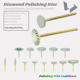 Diamond Polisher Disc for Zirconia & All Ceramics - Ultra Fine Grey