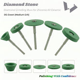 Diamond Stone for Zirconia Lithium Disilicate All Ceramic - (DG Series) Medium Green Color