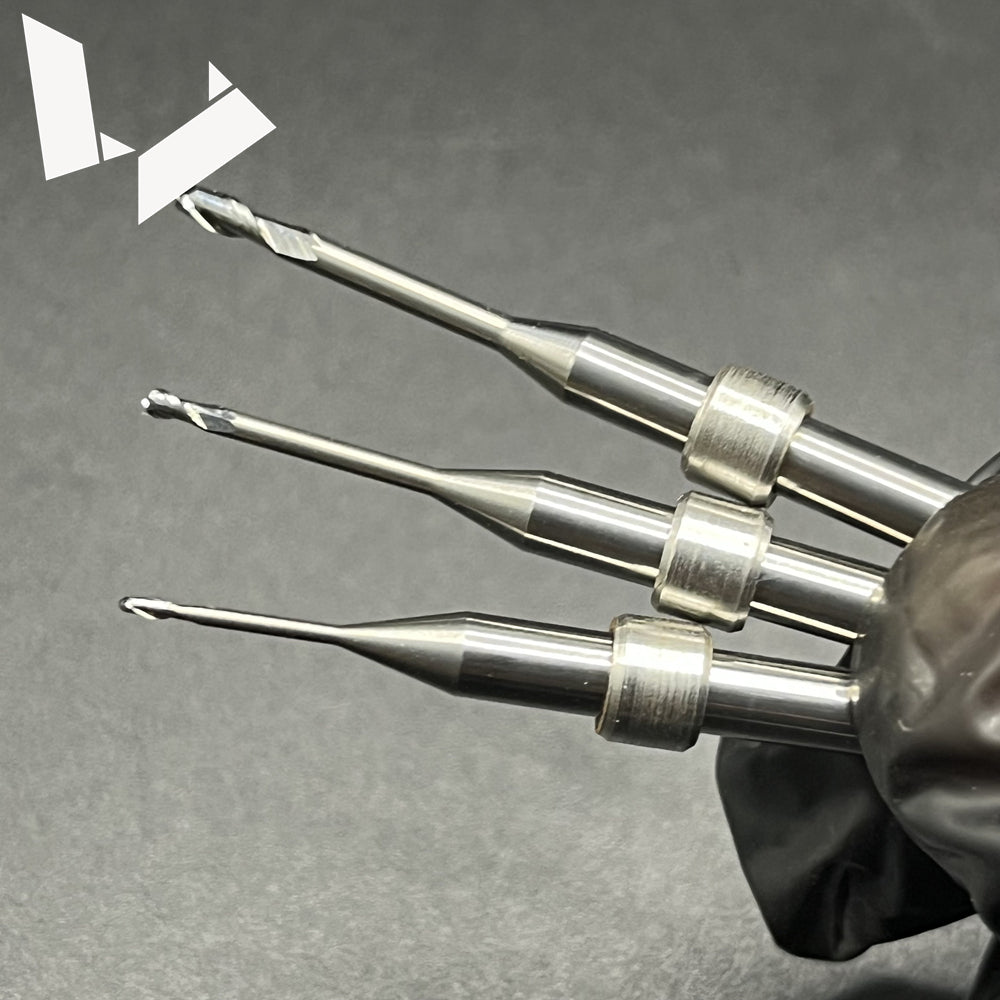 [PB-49] [PB-50] [PB-51] 4mm Shaft PMMA Milling Tool with Stop Ring - Arum 300 Series Compatible