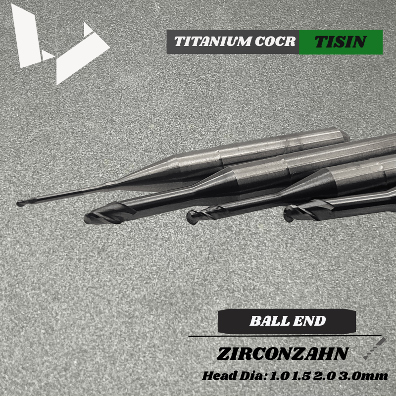 Titanium CoCr Milling Burs — Zirkonzahn M1 M2 M4 M6 Milling Machine