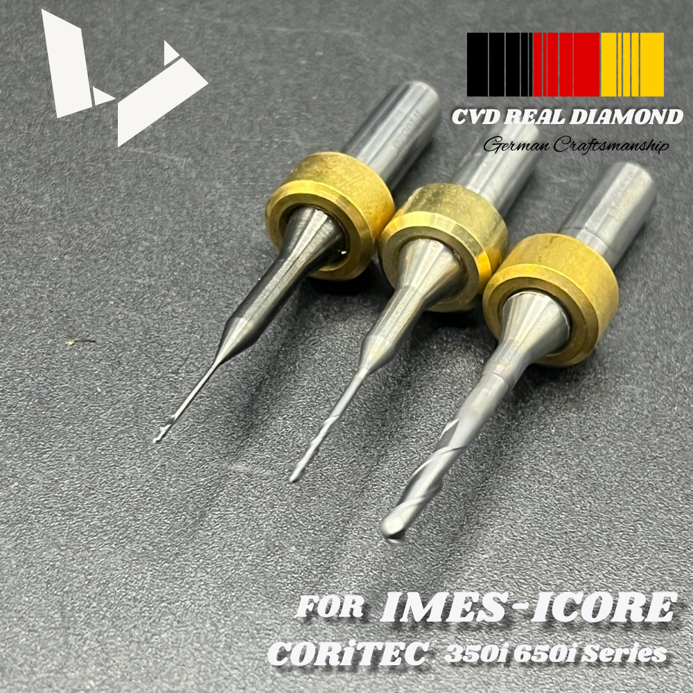 CVD Diamond Coated Milling Burs (6mm Shaft ) — imes icore（CORiTEC 350i / 350i Pro / 650i）Milling Machine