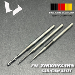 CAD/CAM CVD Diamond Milling Bur Zirconia (3 mm)  - for Zirkonzahn CAD/CAM Milling Units