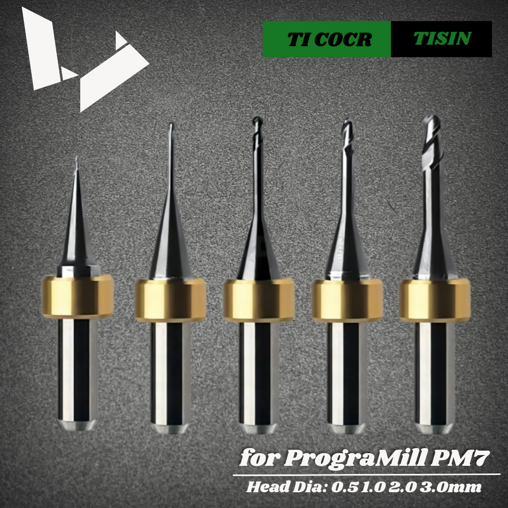 Titanium CoCr Milling Burs — Ivoclar Progamill PM7 Milling Machine