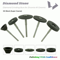Diamond Stone for Zirconia Lithium Disilicate All Ceramic - (DX Series) Medium Black Color