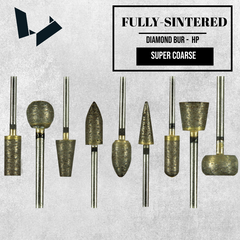 Super Coars Fully Sintered Diamonds HP Bur - Black (120-150 Grit)