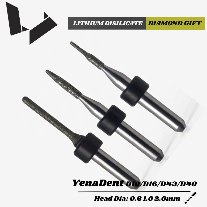 Lithium Disilicate Composites Grinding Tools — Yenadent D10 / D15 / D40 Milling Machine