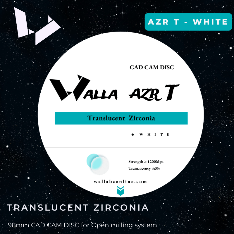 Open Azr File AZR T High Translucent Zirconia Disc - 98mm Open System – WallaBC Official