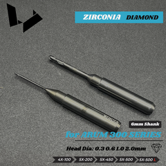 ZB-05 ZB-06 ZB-07 6mm Shaft Zirconia Milling Tool - Arum 450 Series Compatible