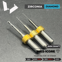 6mm Shaft Diamond Coated Milling Burs — imes icore（CORiTEC 350i / 350i Pro / 650i）Milling Machine