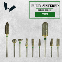 Coarse Fully Sintered Diamonds HP Bur - Green (100–120 Grit)