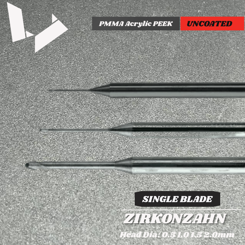 PMMA Milling Burs — Zirkonzahn M1 Soft Milling Unit M1, M3 M5 Milling Machine
