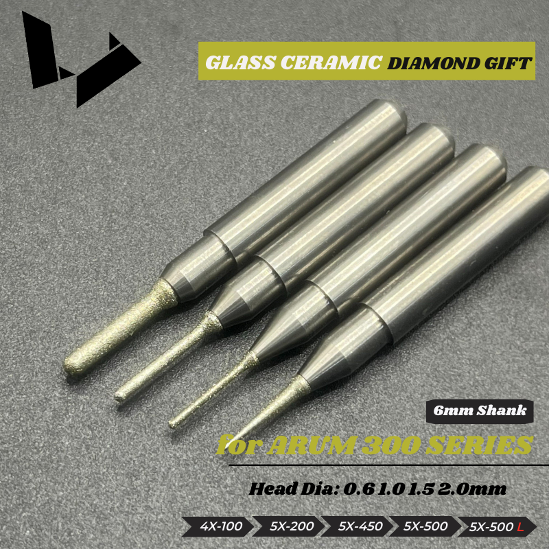 [DG-37] [DG-38] [DG-21] [DG-22] 6mm Shaft Lithium Disilicate Grinding Tool - Arum 450 Series Compatible