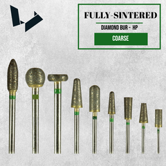 Coarse Fully Sintered Diamonds HP Bur - Green (100–120 Grit)