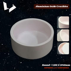 High-Alumina Dental Sintering Crucible –  Ø100X35mm Round Open