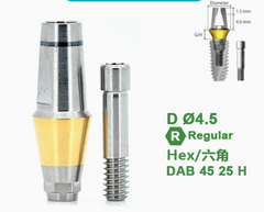Ø4.0 Ø5.5 Ø6.5 Dual Abutment [Hex] for Dentium SuperLine ll, Superline, and lmplantium