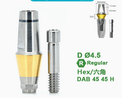 Ø4.0 Ø5.5 Ø6.5 Dual Abutment [Hex] for Dentium SuperLine ll, Superline, and lmplantium