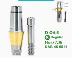 Ø4.0 Ø5.5 Ø6.5 Dual Abutment [Hex] for Dentium SuperLine ll, Superline, and lmplantium