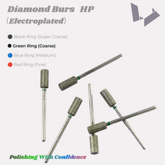 Coarse Diamond Burs HP Green Ring for Fast Contouring & Shaping of Dental Ceramics