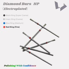 Fine Diamond Burs HP Red Ring for Smooth Finishing & Pre-Polishing of Zirconia