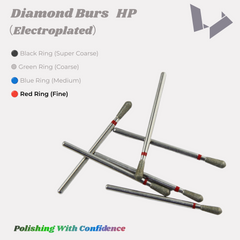 Fine Diamond Burs HP Red Ring for Smooth Finishing & Pre-Polishing of Zirconia