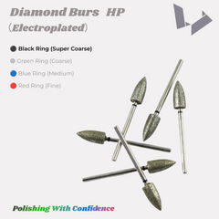 Super Coarse Diamond Burs HP Black Ring for Dental Zirconia & Ceramic Heavy Trimming