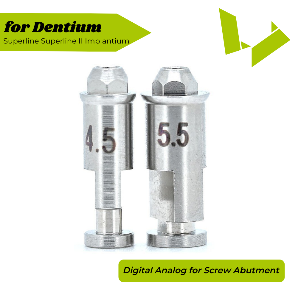 Ø4.5 Ø5.5 Digital Analog - Screw Abutment Components  for Dentium SuperLine ll, SuperLine, and lmplantium