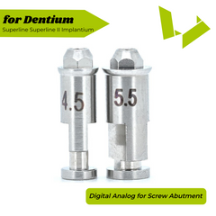 Ø4.5 Ø5.5 Digital Analog - Screw Abutment Components  for Dentium SuperLine ll, SuperLine, and lmplantium