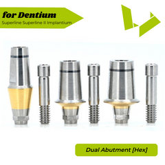 Ø4.0 Ø5.5 Ø6.5 Dual Abutment [Hex] for Dentium SuperLine ll, Superline, and lmplantium