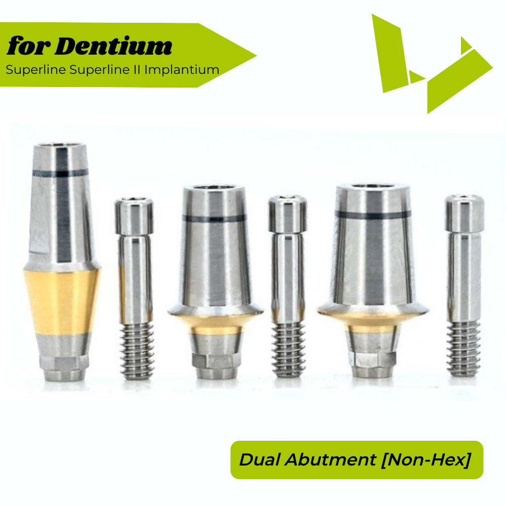 Dual Abutment for Dentium SuperLine ll, SuperLine, and lmplantium