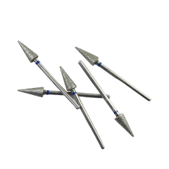 Medium Grit Diamond Burs HP Blue Ring for Standard Dental Lab Grinding & Anatomy Prep