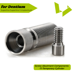 Screw Abutment Components - Ti-Temporary Cylinder for Dentium SuperLine ll, SuperLine, and lmplantium