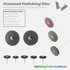 Diamond Polisher Disc for Zirconia & All Ceramics - Super Coarse Black