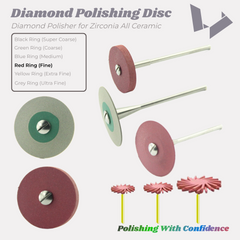 Diamond Polisher Disc for Zirconia & All Ceramics - Fine Red