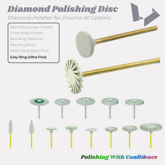 Diamond Polisher Disc for Zirconia & All Ceramics - Ultra Fine Grey