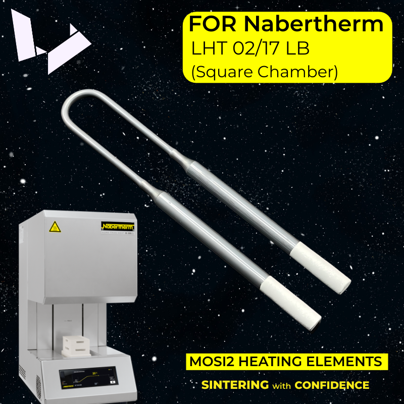Mosi2 Heating Element Replacement for Nabertherm LHT 02/17 LB Speed Zirconia Sintering Oven - 692253787 / 692253496