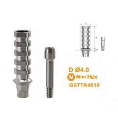 Ø4.0 Ø4.5 Temporary Abutment Compatible with Osstem TS Implant System